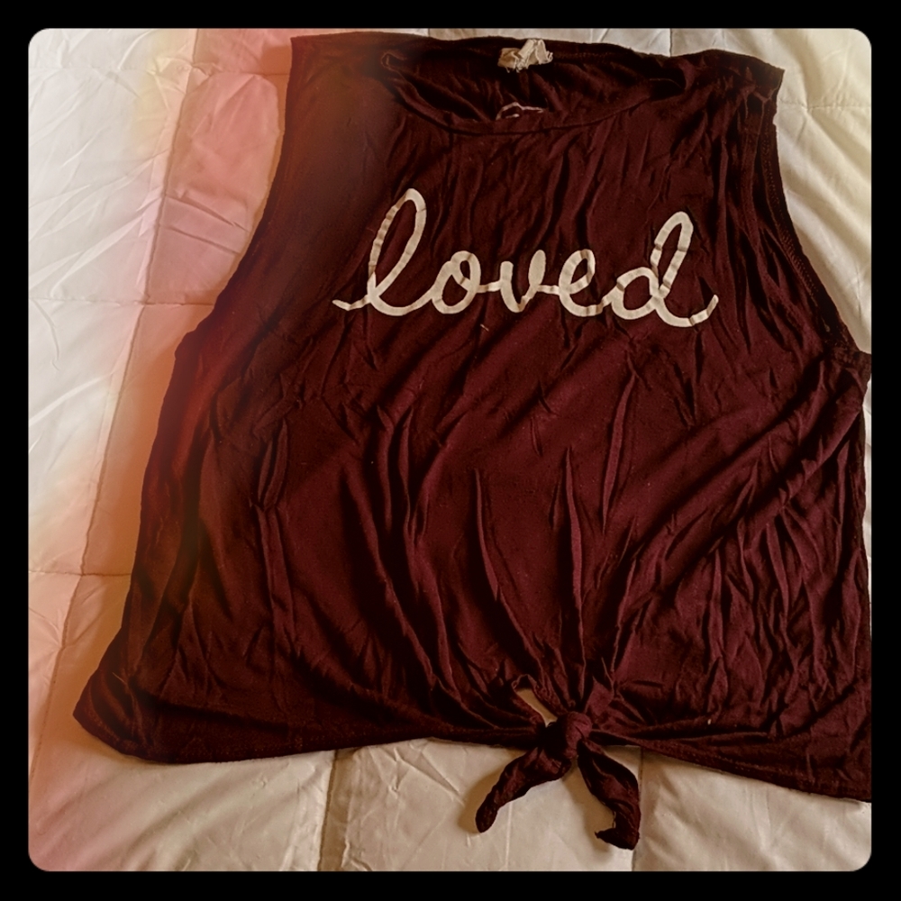 Burgundy crop top